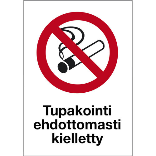 03-012 Tupakointi ehdottomasti kielletty