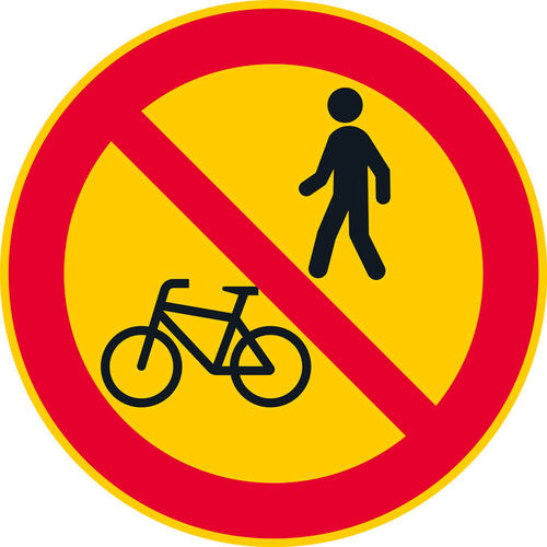 21-C14 C14 Jalankulku ja polkupyörällä ajo kielletty