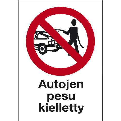 11-306 Autojen pesu kielletty