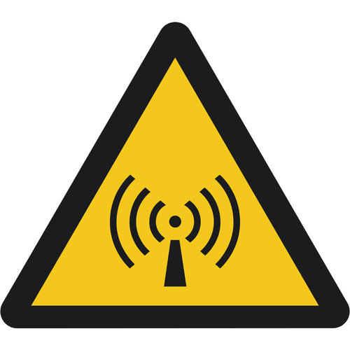 06-101 Radiotaajuista säteilyä Varoitusmerkki