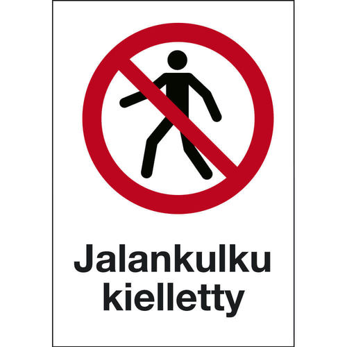 13-214 Jalankulku kielletty, kieliversiot