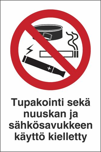 03-017 Tupakointi sekä nuuskan ja sähkösavukkeen käyttö kielletty